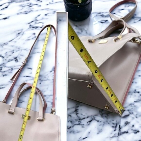 Kate Spade Arbour Hill Caley Almond & Pink Leather Handbag Tote Shoulder Bag - Picture 15 of 15